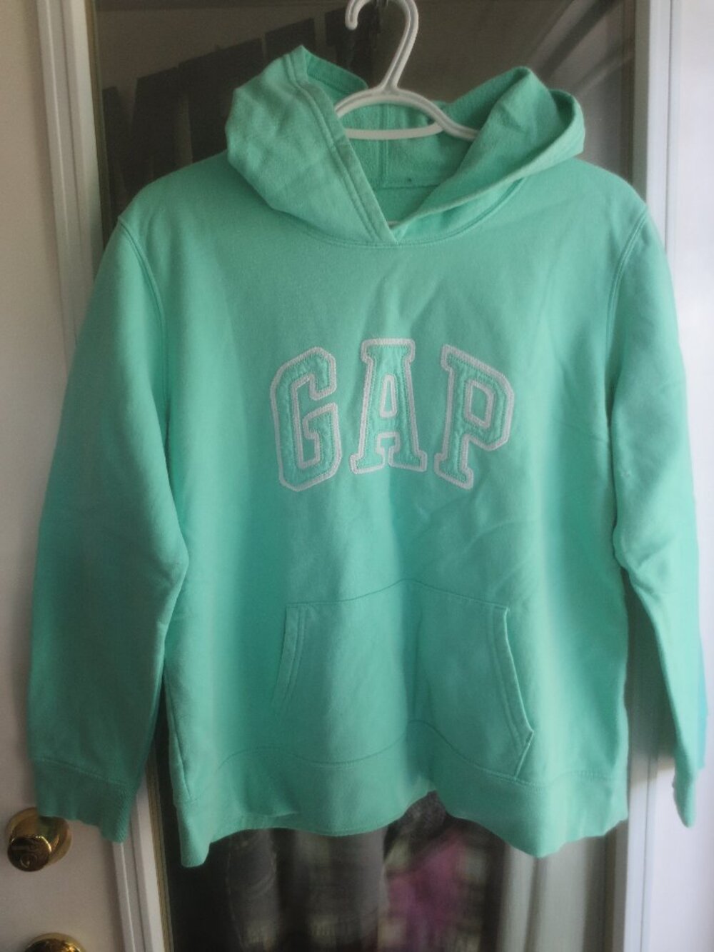 The Gap Pastel Teal Pullover Hoodie - Size XL Women's.